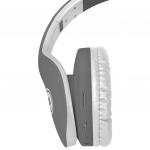 Наушники с микрофоном (гарнитура) DEFENDER FREEMOTION B525, Bluetooth, беспроводые, серые с белым