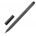 Ручка капиллярная FABER-CASTELL "Grip Finepen", ЧЕРНАЯ, трехгранная, корпус черный, 0,4мм, 151699