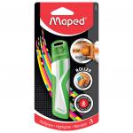 Текстовыделитель-роллер MAPED (Франция) "Fluo Pep's", ЗЕЛЕНЫЙ, 5 мм, блистер, 746323