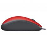 Мышь проводная LOGITECH M110,USB, 2 кнопки+1 колесо-кнопка, оптическая, красная, 910-005489