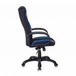 Кресло компьютерное VIKING-9/BL+BLUE, подушка, экокожа/ткань, черное/синее, ш/к 72414