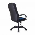 Кресло компьютерное VIKING-9/BL+BLUE, подушка, экокожа/ткань, черное/синее, ш/к 72414