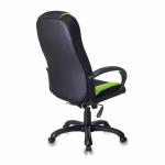 Кресло компьютерное VIKING-9/BL+SD, подушка, экокожа/ткань, черное/зеленое, ш/к 72438