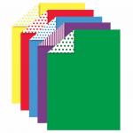 Картон цветной А4 2-сторонний МЕЛОВАННЫЙ на обороте РИСУНОК, 5л. 5цв., ЮНЛАНДИЯ, 200х290мм, АССОРТИ