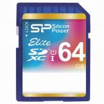 Карта памяти SDXC, 64 GB, SILICON POWER Elite, UHS-I U1, 85 Мб/сек. (class 10), SP064GBSDXAU1V1