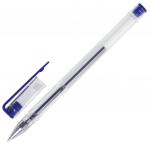 Ручка гелевая STAFF, СИНЯЯ, корпус прозрачный, хром. детали, узел 0,5 мм, линия 0,35 мм