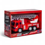 Handers фрикционная игрушка "Пожарная машина: Автолестница" (27 см, свет, звук, подвиж. детали)