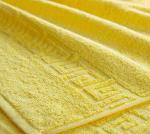 Махровое гладкокрашенное полотенце 40*70 см (Желтый, вид 1)