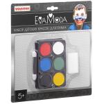 Набор Bondibon Eva Moda детских красок для грима (6 цветов  9г), аппликатор, спонж, CRD 21х21 см,