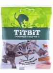 TiTBiT для кошек Хрустящие подушечки с паштетом из ягненка 30г 013885 Титбит