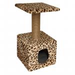 Игровой комплекс для кошек квадратный разноцветный, 410*410*640 мм