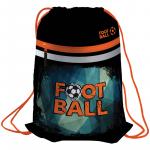 Мешок для обуви Berlingo "Football", 410*490мм, световозвращающая лента, 1 отд., карман на молнии, MS09329
