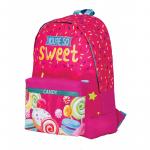 Рюкзак Berlingo Nice "Sweet Candy" 40*29*16 см, 1 отделение, 1 карман, уплотненная спинка, RU05701