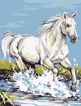 "Белая лошадь" живопись на холсте 30х40 см