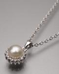 Pearls Melody Кулон из жемчужины, оформленной кубическими цирконами на цепочке