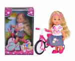 Кукла EVI 5733347 на трехколесном велосипеде