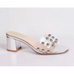 9B137-01-54-8 серебро (ПВХ/Без подкладки) Туфли летние открытые женские 8п