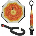 Зонт-наоборот "Оранжевый цветок"