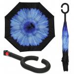 Зонт комбинированный №2 голубой цветок