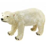 Скульптура-фигура для сада из полистоуна Белый медведь стоячий 46х26 см (Россия)