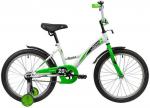 Велосипед NOVATRACK 20" STRIKE, белый-зелёный, тормоз нож., короткие крылья