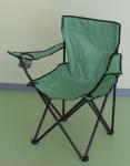 Кресло складное, подлокотники, подстаканник, 50х50х80 см, сталь d16 мм, цвет синий