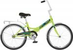 Велосипед NOVATRACK 20" TG20 складной, зеленый, тормоз нож, двойной обод, багажник