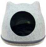 Домик из войлока "Кошкин дом", серый, 340*430*340 мм