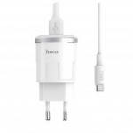 Сетевой адаптер Hoco C37A 2,4A, USB  +кабель Type-C (white) 92697