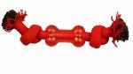 Игрушка для собак "Веревка-канат, 2 узла и кость", 240мм