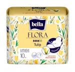 Прокладки женские гигиенические bella FLORA Tulip, 10 шт./уп. (с ароматом тюльпана)