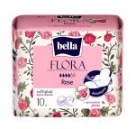 Прокладки женские гигиенические bella FLORA Rose, 10 шт./уп. (с ароматом розы)