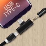Переходник USB Type-C to USB Type-C + AUX 3.5mm (black)