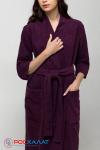 Женский облегченный махровый халат с планкой МЗО-107 (122)