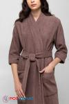 Женский облегченный махровый халат с планкой МЗО-107 (118)