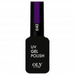 Oly Style. Гель-лак UV Gel Polish тон 042 фиолетовый с шиммером