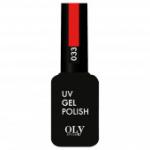 Oly Style. Гель-лак UV Gel Polish тон 033 морковно-красный