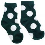 Детские носки 6-8 лет 19-22 см "Горошек" Зеленые