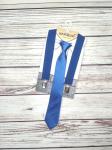 Комплект подтяжки-галстук 95874 синий