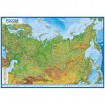 Карта Россия физическая, 1:7,5млн., 1160*800мм, интерактивная, с ламинацией, европодвес, КН053