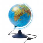 Глобус физико-политический, 25см, интерактивный, с подсветкой на круглой подставке, INT12500284
