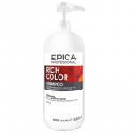 Epi91301, EPICA Rich Color / Шампунь для окрашенных волос с маслом макадамии и экстрактом виноградной косточки, 1000 мл