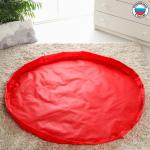 Развивающий коврик - сумка для игрушек «Котик», красный, d150 см, оксфорд