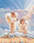 Ангелочки на цветочном облаке