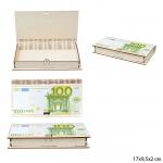 Купюрница для банкнот 100 Евро цветная 17х9,5х2 см / без упаковки