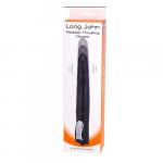 Длинный вибромассажер-пульсатор Long John Realistic Thrusting Vibrator чёрный, C0111B1SPGAC