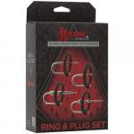 Набор уретральных плагов KINK Ring & Plug Set с кольцами на головку пениса, 2402-15