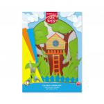 Цветной картон мелованный в папке ArtBerry®, А4, 10 листов,10 цветов, игрушка-набор для детского творчества