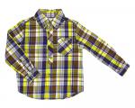 03972 Рубашка дл.рукав Malwee "Клетка"для мальчика.