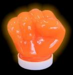 Слайм Стекло, светящиеся в темноте кулачки (оранжевый неон/зеленый неон)
